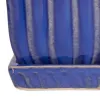 Set of 3 Blue Square Ceramic Small Planters - Ideal for Indoor and Outdoor Plants