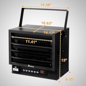 ZOKOP WiFi Smart Electric Garage Heater, 7500W Ceiling Mount Space Heater, 240-Volt Hard-Wired Heater Fan-Forced Shop Heater with Digital Thermos