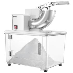 Commercial Ice Crusher 661LBS/H Electric Snow Cone Maker Shaved Ice White