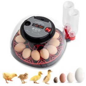 US 12 Egg Incubator with Automatic Egg Turning, Temperature and humidity Control,Auto Water Addition, LED Egg Candler, for Hatching Chickens,Duck